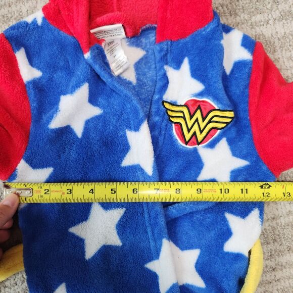 DC Comics Wonder Woman girl's plush robe with hood size S - Picture 11 of 12